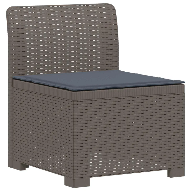 3-vietė sodo sofa su pagalvėlėmis, Rattan išvaizda PP