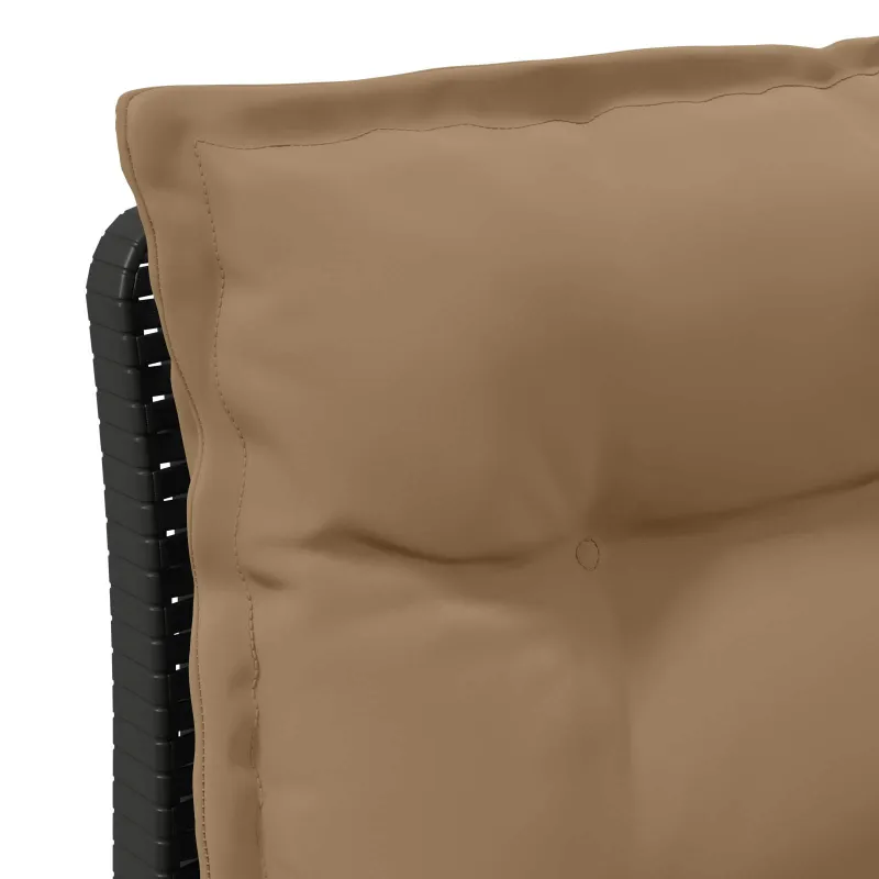 3-vietė sodo sofa su pagalvėlėmis, Rattan išvaizda PP Antracito