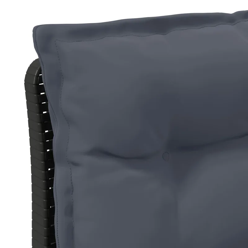 3-vietė sodo sofa su pagalvėlėmis, Rattan išvaizda PP Antracito