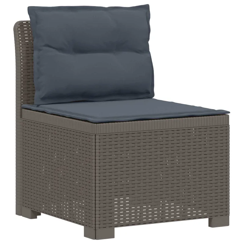 3-vietė sodo sofa su pagalvėlėmis, Rattan išvaizda PP