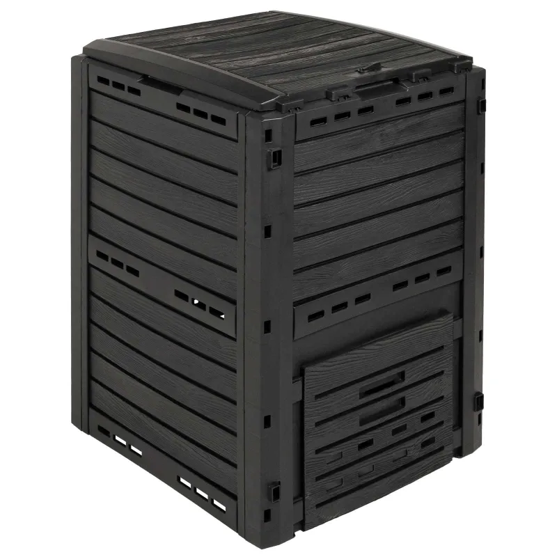 Sodo kompostinė Juoda 59,5 x 60 x 81,5 cm 280 l 100% PP