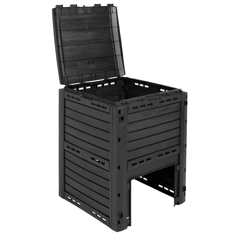 Sodo kompostinė Juoda 59,5 x 60 x 81,5 cm 280 l 100% PP