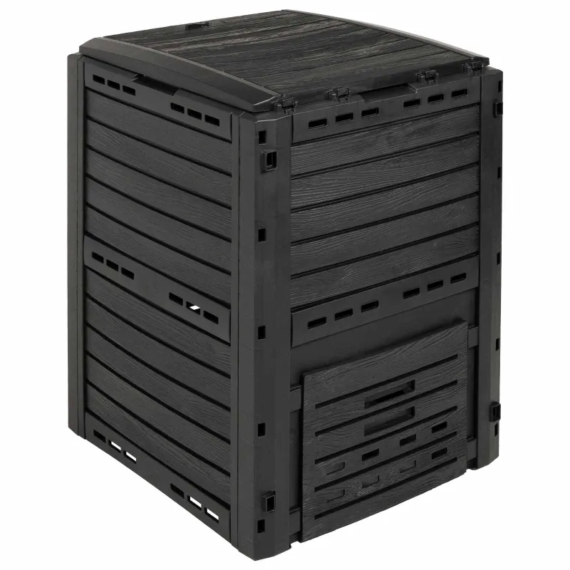 Sodo kompostinė Juoda 59,5 x 60 x 81,5 cm 280 l 100% PP