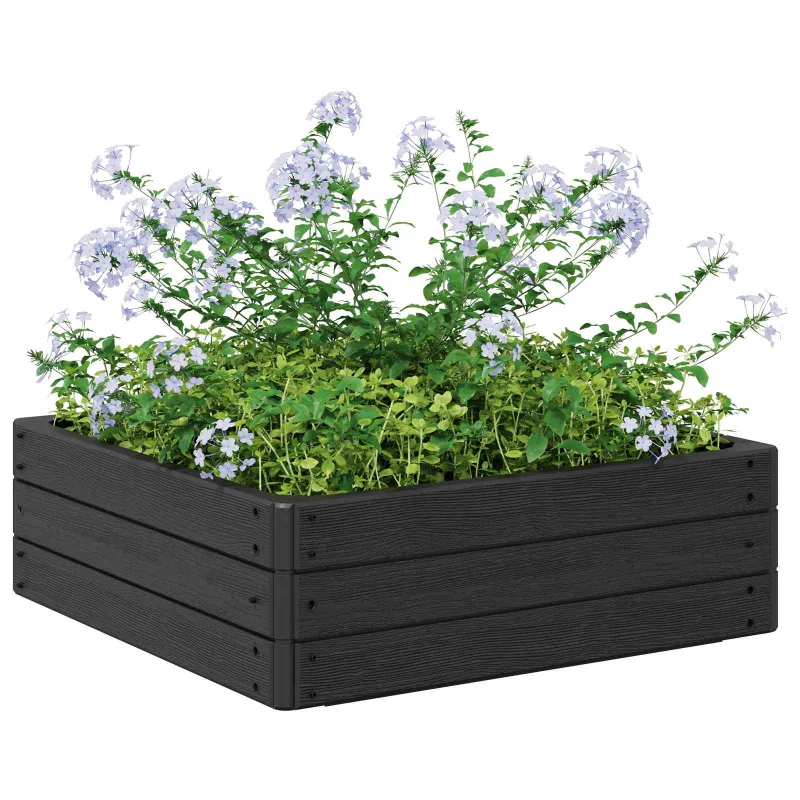 Pakelta lova Juoda 75,5 x 75,5 x 25 cm PP