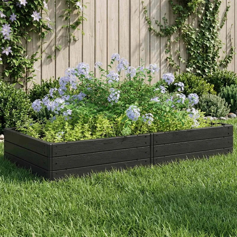 Pakelta lova Juoda 151 x 75,5 x 25 cm PP