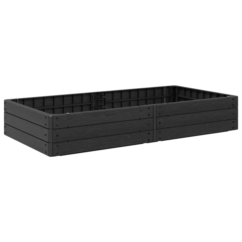 Pakelta lova Juoda 151 x 75,5 x 25 cm PP