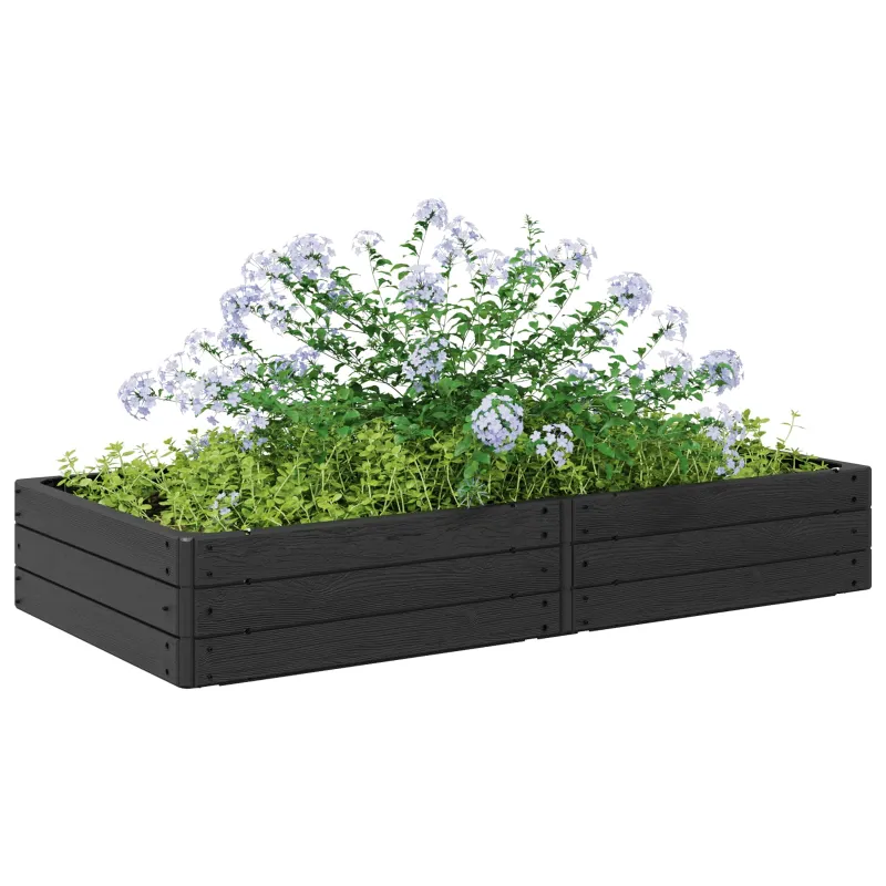 Pakelta lova Juoda 151 x 75,5 x 25 cm PP