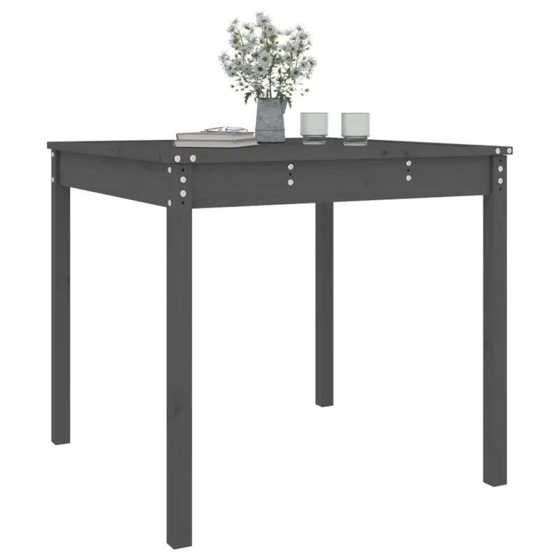 Sodo pöytä, harmaa, 82,5x82,5x76cm, mäntypuuta massiivia