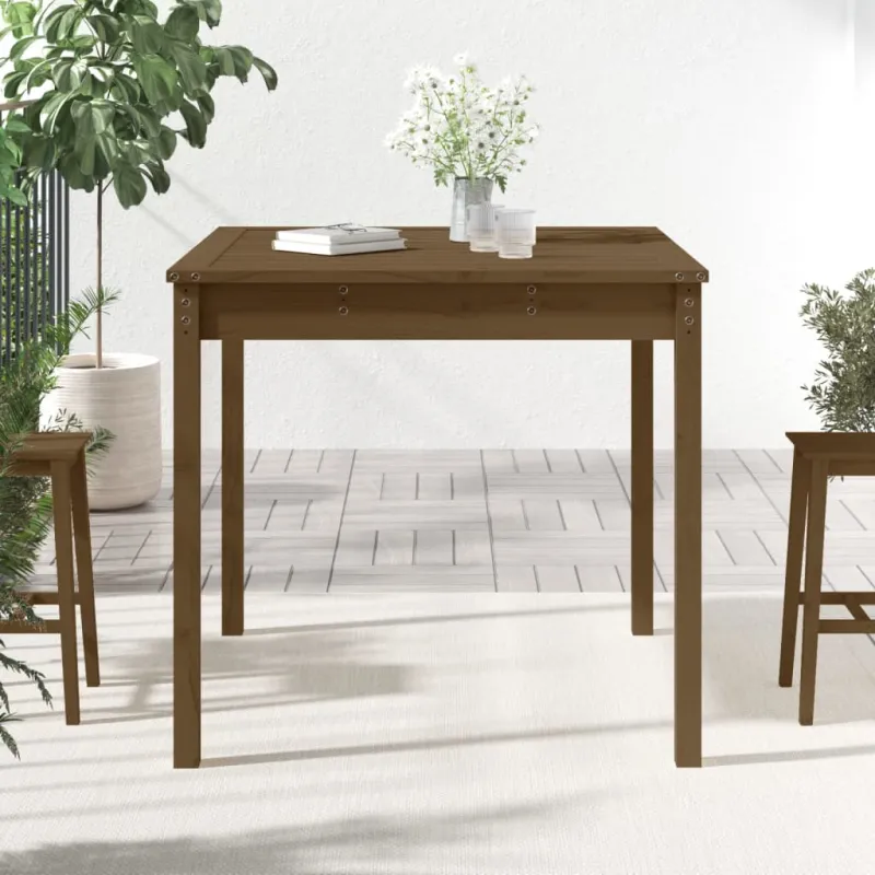 Soodapöytä, hunajainen ruskea, 82,5x82,5x76cm, mäntypuuta