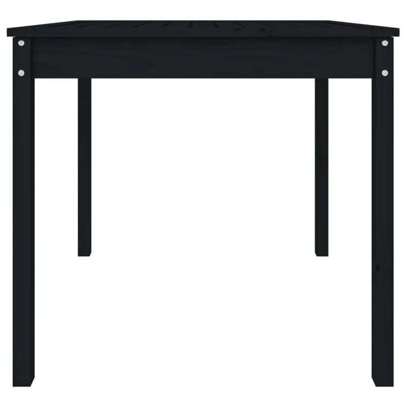 Sodo pöytä, musta, 82,5x82,5x76 cm, mäntypuuta massiivia