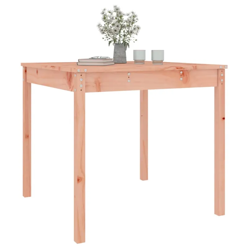 Sodo pöytätaso, 82,5x82,5x76 cm, kaksinkertainen lasi, haapapuun massiivia