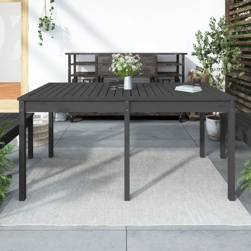 Soodinen pöytätaso, harmaa, 159,5x82,5x76cm, mäntypuuta massiivia