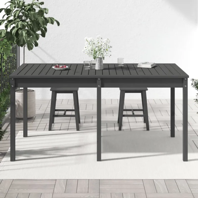 Soodinen pöytätaso, harmaa, 159,5x82,5x76cm, mäntypuuta massiivia