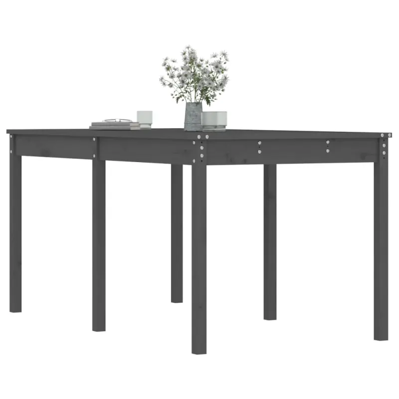 Soodinen pöytätaso, harmaa, 159,5x82,5x76cm, mäntypuuta massiivia