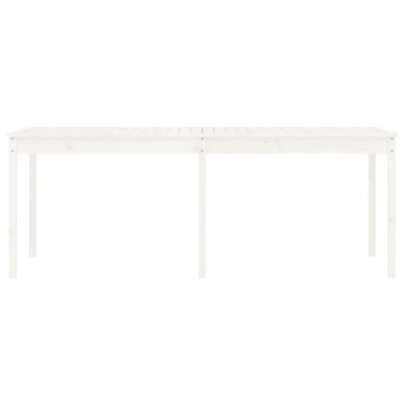 Sodo pöytätaso, valkoinen, 203,5x100x76cm, mäntypuuta massiivia