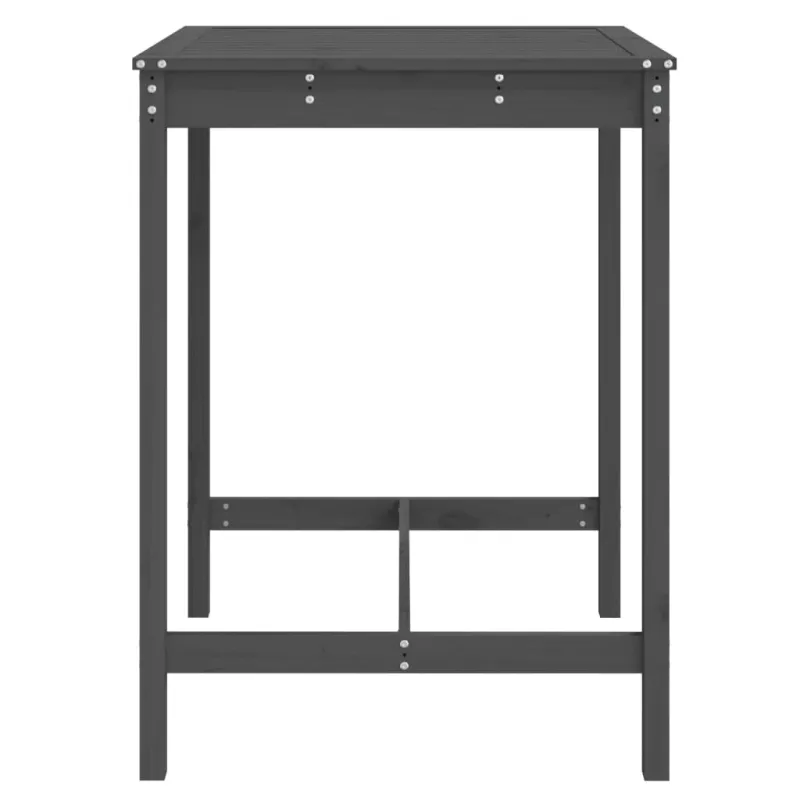 Sodo pöytä, harmaa, 82,5x82,5x110cm, mäntypuuta massiivia