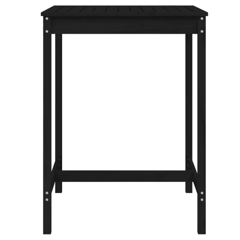 Sodo pöytä, musta, 82,5x82,5x110 cm, mäntypuuta massiivia