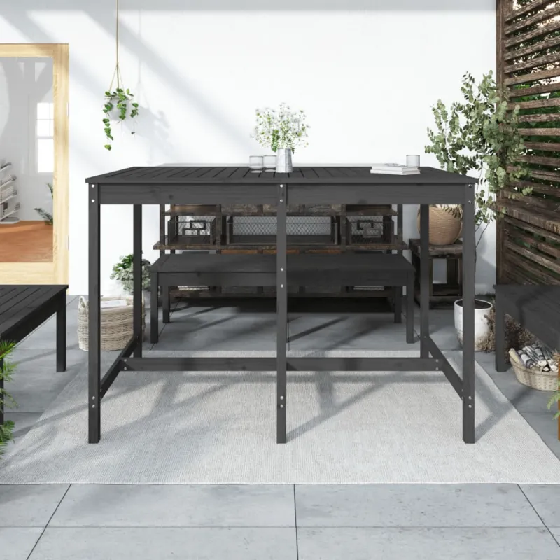 Soodinen pöytätaso, harmaa, 159,5x82,5x110cm, mäntypuuta massiivia