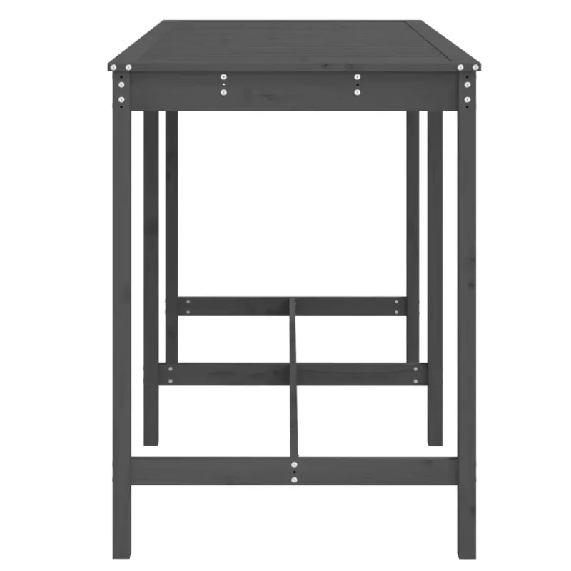 Soodinen pöytätaso, harmaa, 159,5x82,5x110cm, mäntypuuta massiivia