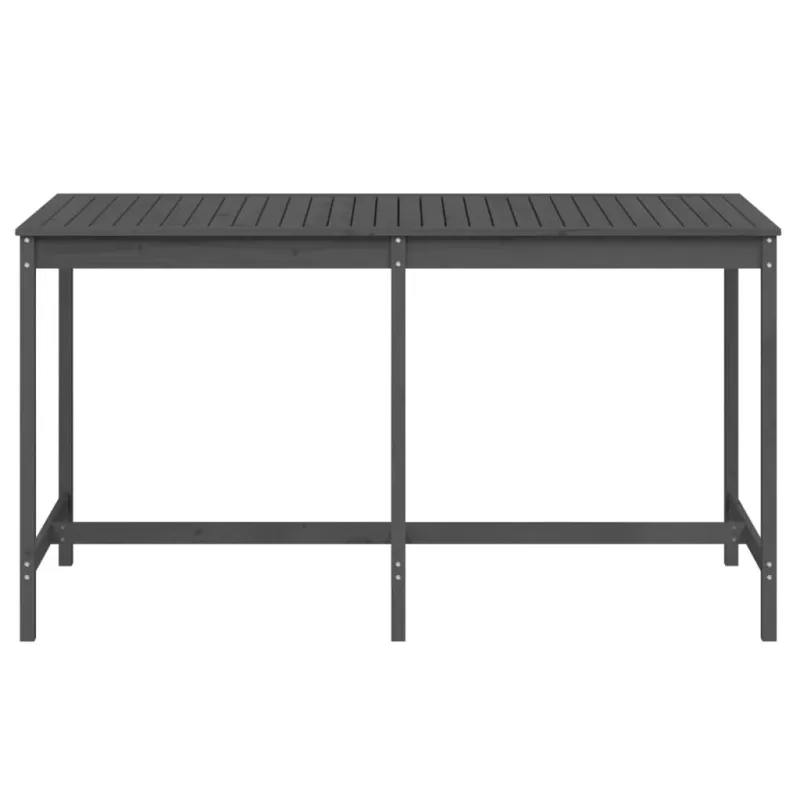 Sodo pöytä, harmaa, 203,5x90x110cm, mäntypuuta massiivia