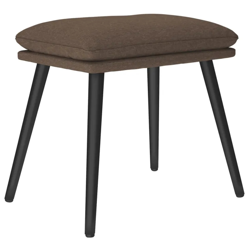 Poilsio kėdė su taburete, taupe spalvos, audinys