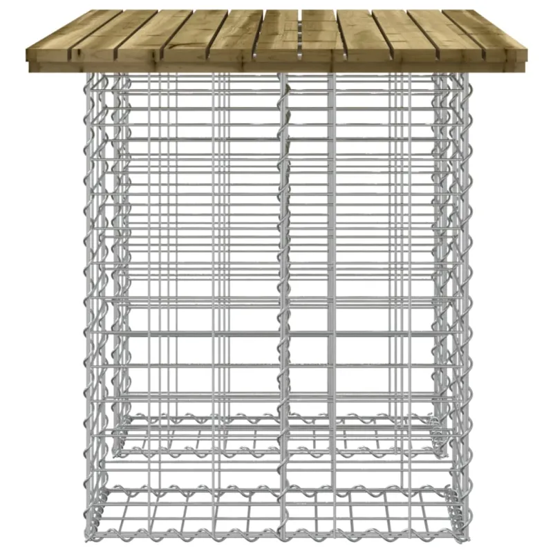 Sodo pöytätaso, gabion-tyylinen muotoilu, 100x70x72 cm, kyllästetty mäntypuu