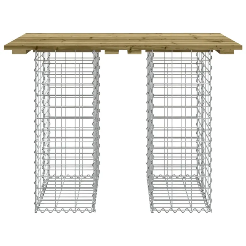 Sodo pöytätaso, gabion-tyylinen muotoilu, 100x70x72 cm, kyllästetty mäntypuu