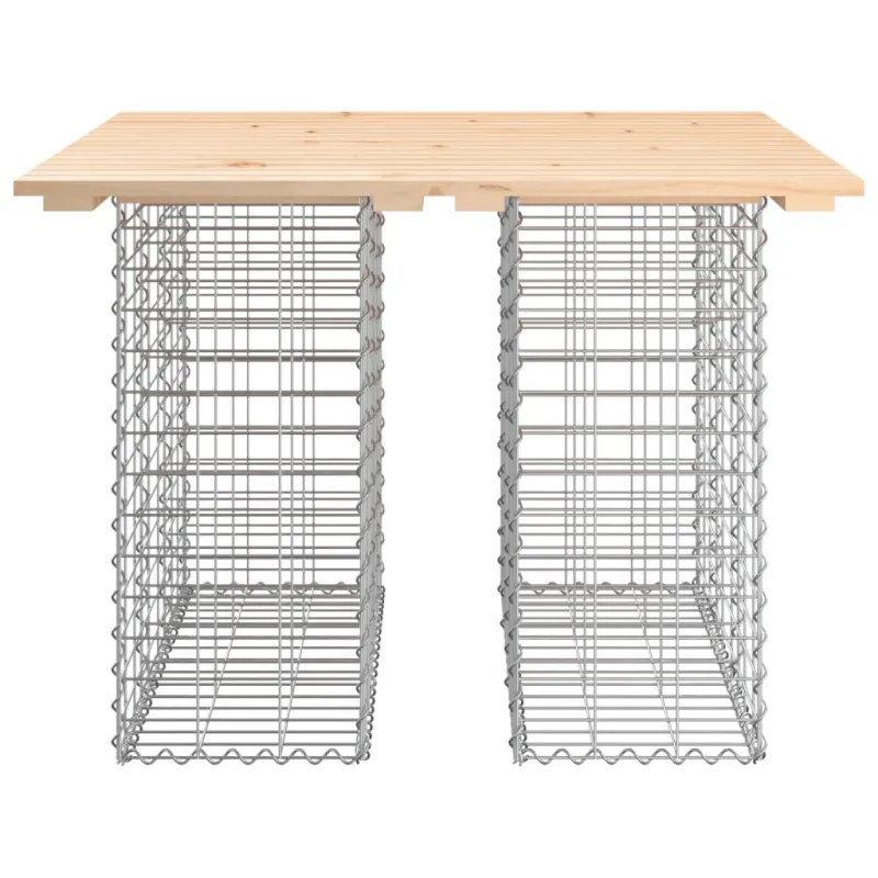 Sodo pöytätaso, gabionin muotoilu, 100x102x72 cm, mäntypuuta massiivia