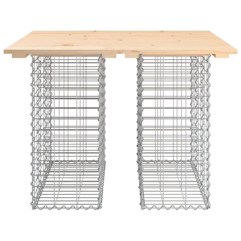 Sodo pöytätaso, gabionin muotoilu, 100x102x72 cm, mäntypuuta massiivia