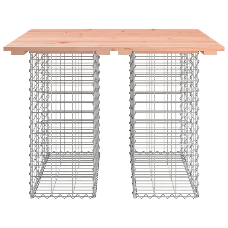 Sodo pöytä, gabionimuotoilu, 100x102x72 cm, Douglas-kynttiläpuuta