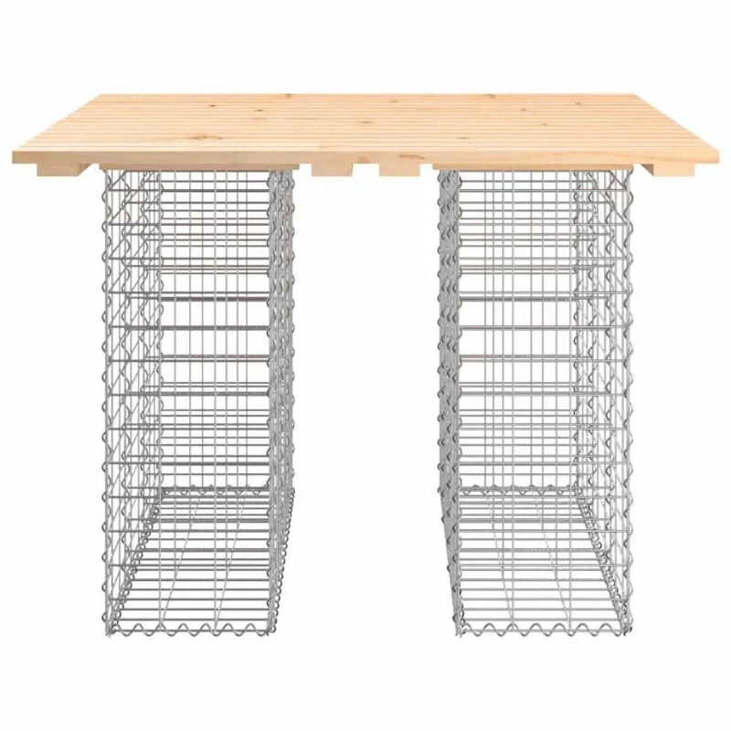 Soodan pöytätaso, gabion-tyylinen, 100x102x72 cm, mäntypuuta massiivia