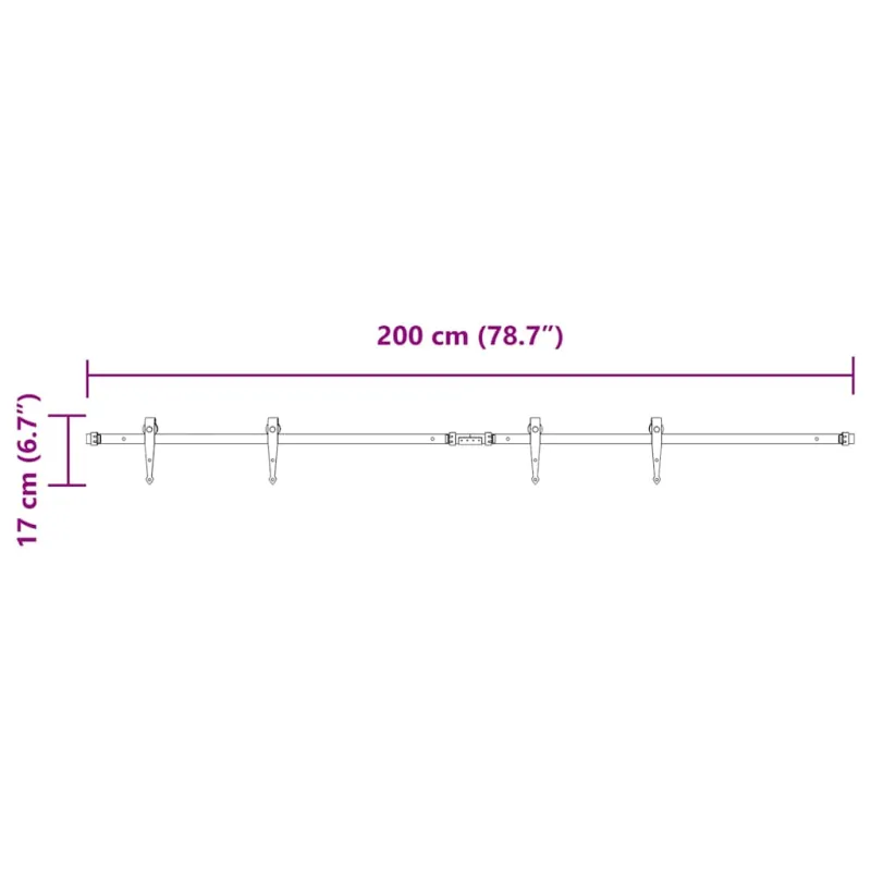 stumdomų spintelių durų komplektas 200 cm anglinis plienas