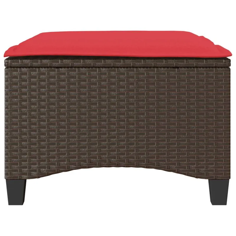 sodo kėdės su pagalvėlėmis 2 vnt Ruda 55x55x36 cm polirotango