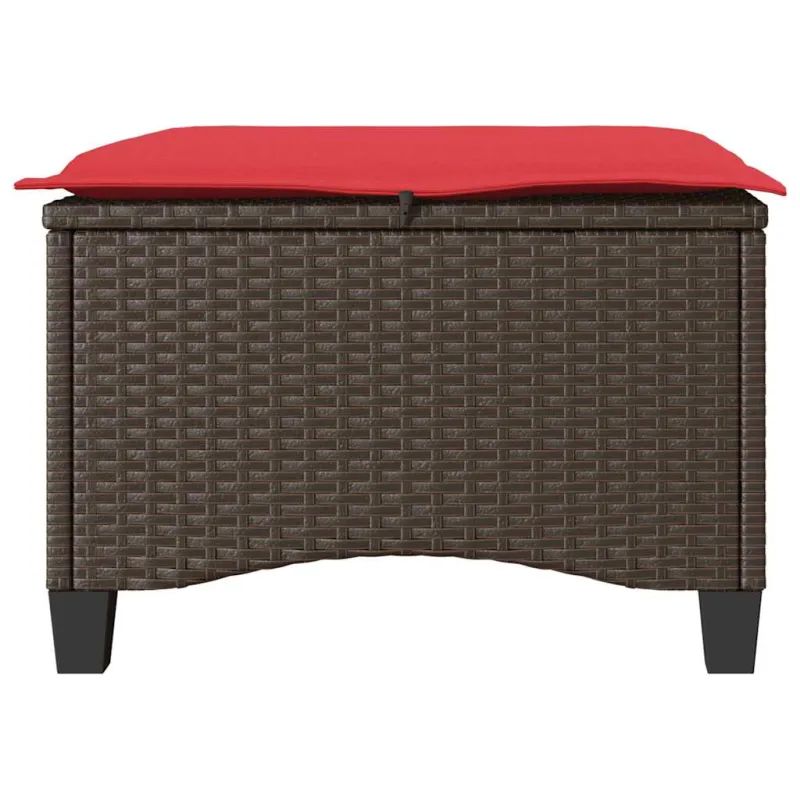 sodo kėdės su pagalvėlėmis 2 vnt Ruda 55x55x36 cm polirotango