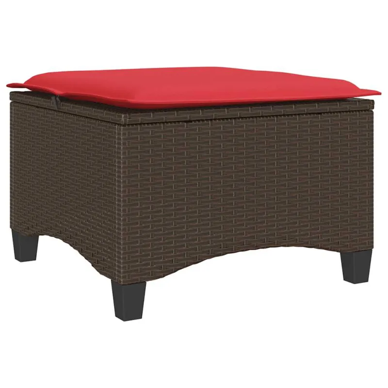 sodo kėdės su pagalvėlėmis 2 vnt Ruda 55x55x36 cm polirotango
