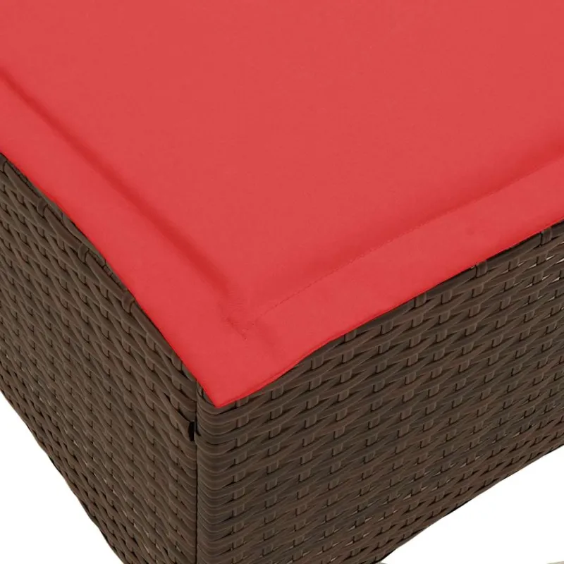 sodo kėdės su pagalvėlėmis 2 vnt Ruda 55x55x36 cm polirotango