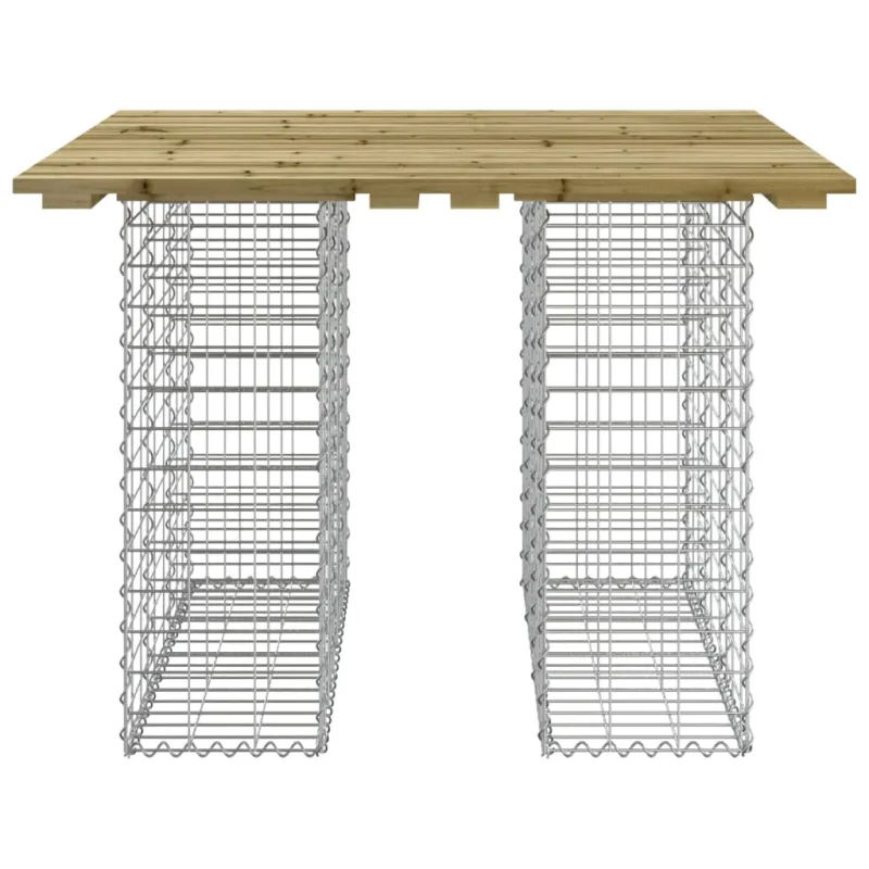 Sodo pöytätaso, gabionin muotoilu, 100x102x72 cm, kyllästetty mäntypuu