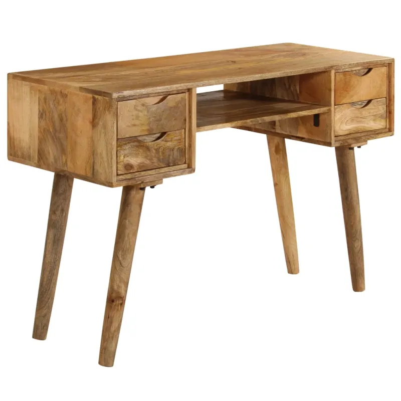 Rašomasis stalas, 115x47x76 cm, mango medienos masyvas