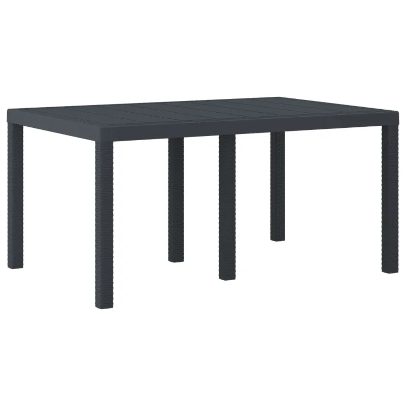 Sodo pöytä Antrasiitti 150 x 100 x 73 cm polyratasta