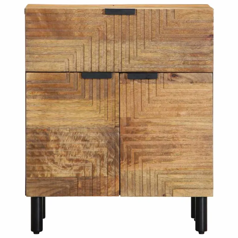 Spintelė prie lovos Ruda 50x33x60 cm Medžio masyvo Mango