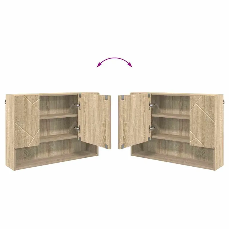 Vonios baldų rinkinys su stalčių 5 pcs Sonoma ąžuolas