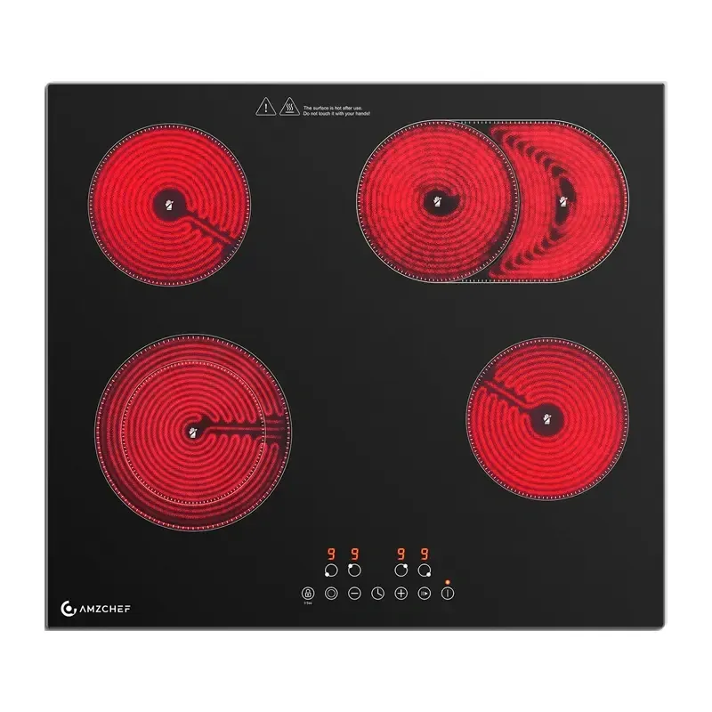 AMZCHEF CE-T-72CB4xyP200-LBHA 4-põletiga keraamiline pliidiplaat universaalne