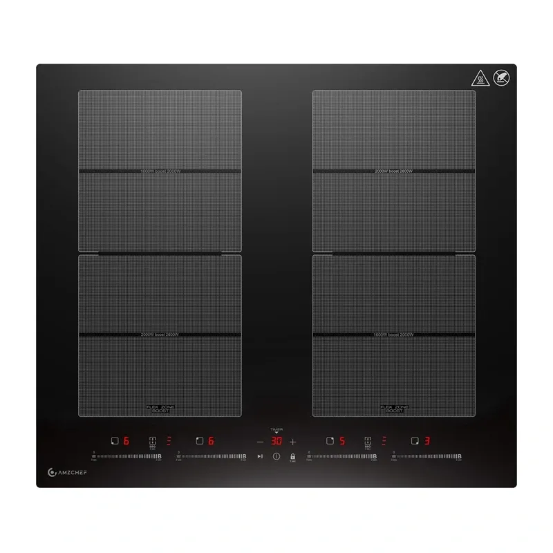 AMZCHEF CE-FS-I74S-FFDD10 induktioliesitaso, 4 keittoaluetta yleiskäyttöinen