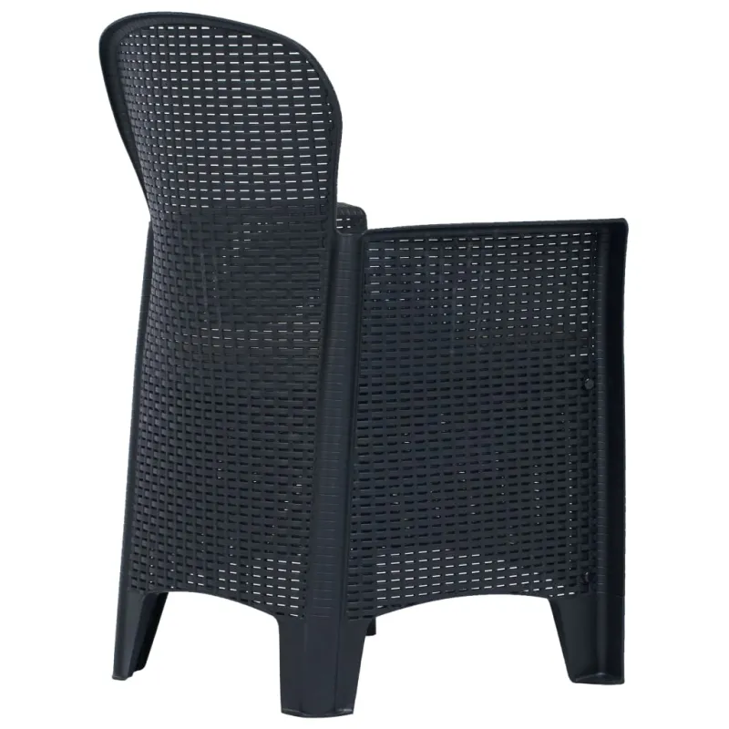 Bistrokalustekokonaisuus, 3D, antrasiittiväri, rattaan jäljitelmä
