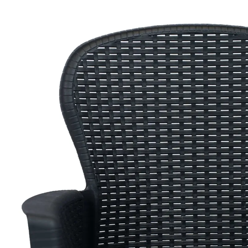 Bistrokalustekokonaisuus, 3D, antrasiittiväri, rattaan jäljitelmä
