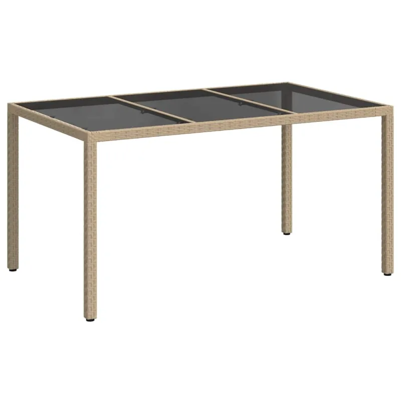 Sodo stalas Smėlio 150 x 90 x 75 cm poliratanas