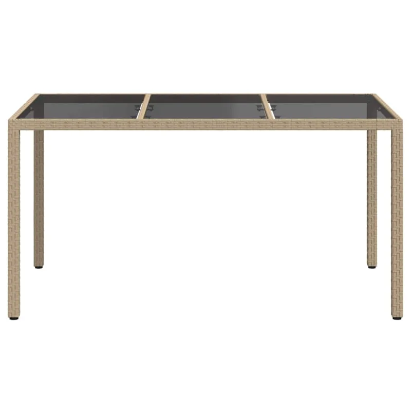 Sodo stalas Smėlio 150 x 90 x 75 cm poliratanas