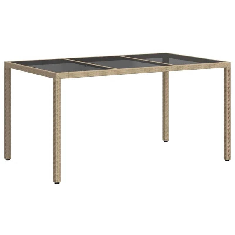 Sodo stalas Smėlio 150 x 90 x 75 cm poliratanas
