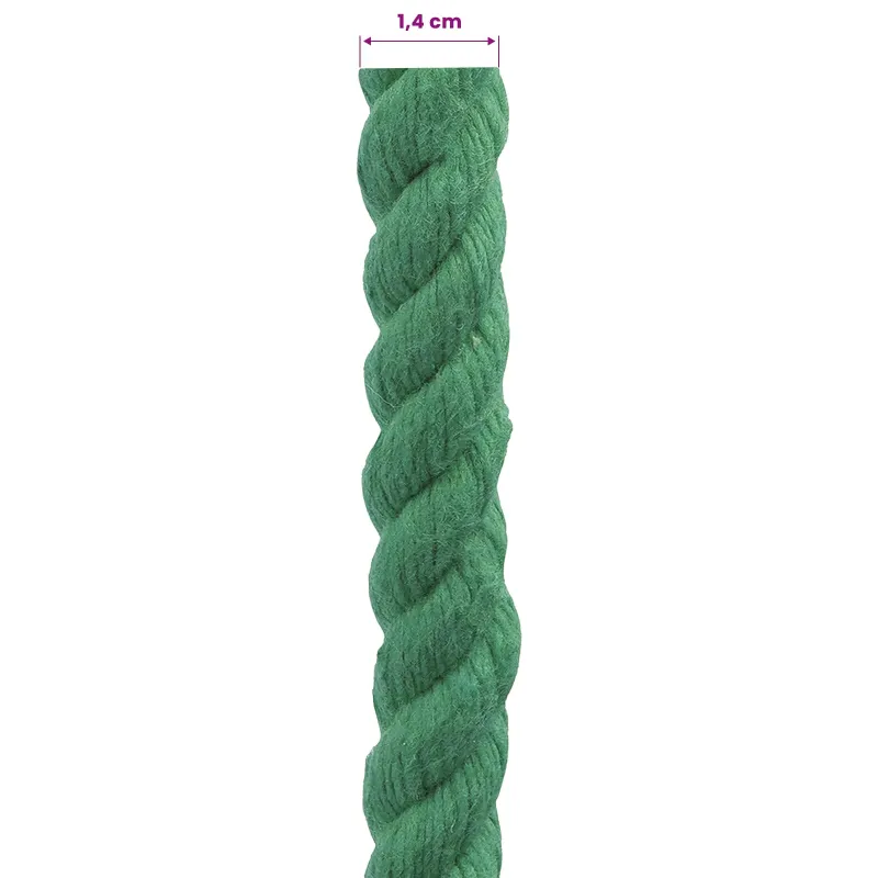 Virvė Žalia 1,4 x 1,4 x 2500 cm Medvilnė