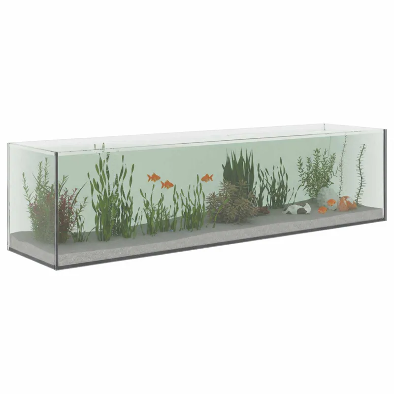 Akvariumas su saugykla Skaidrus 80 x 20 x 20 cm Stiklas